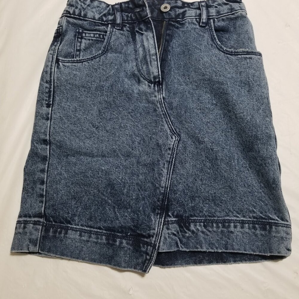 ASOS Collusion Petite Denim Mini Skirt Snow Wash Size US 00 NWOT